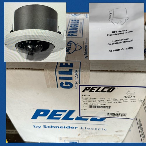 PELCO DF5-0 Indoor 5" security camera Ceiling Fixed Mount Dome Smoked New $125 - Picture 6 of 6