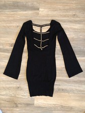 XOXO flare sleeve mini sweater dress blk