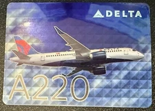 Delta Airlines Trading Card #51 Airbus A220 Horizontal (2019) - FOR CHARITY