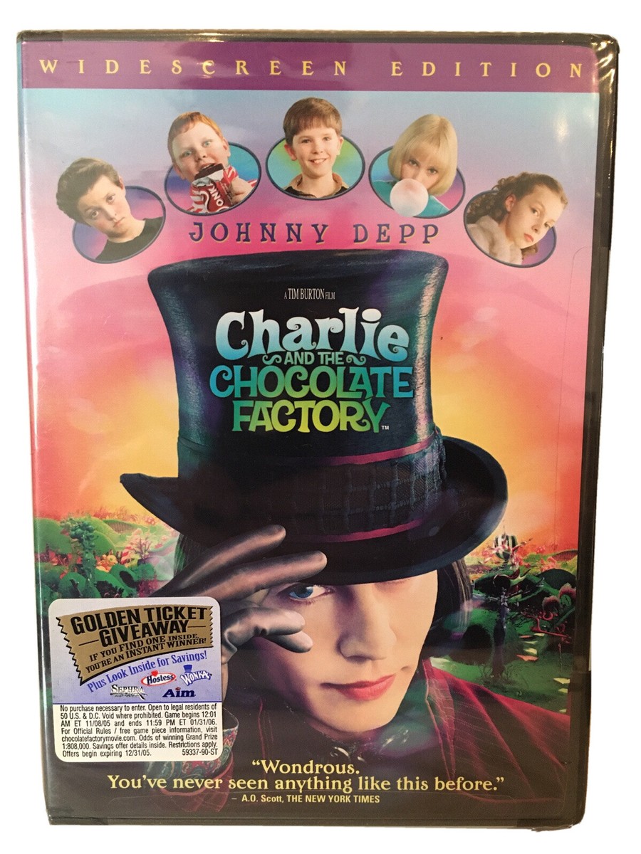 Charlie and the Chocolate Factory (DVD, 2005) Johnny Depp! Extras