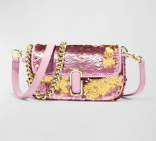 Marc Jacobs The Sequin J Leather Shoulder Bag