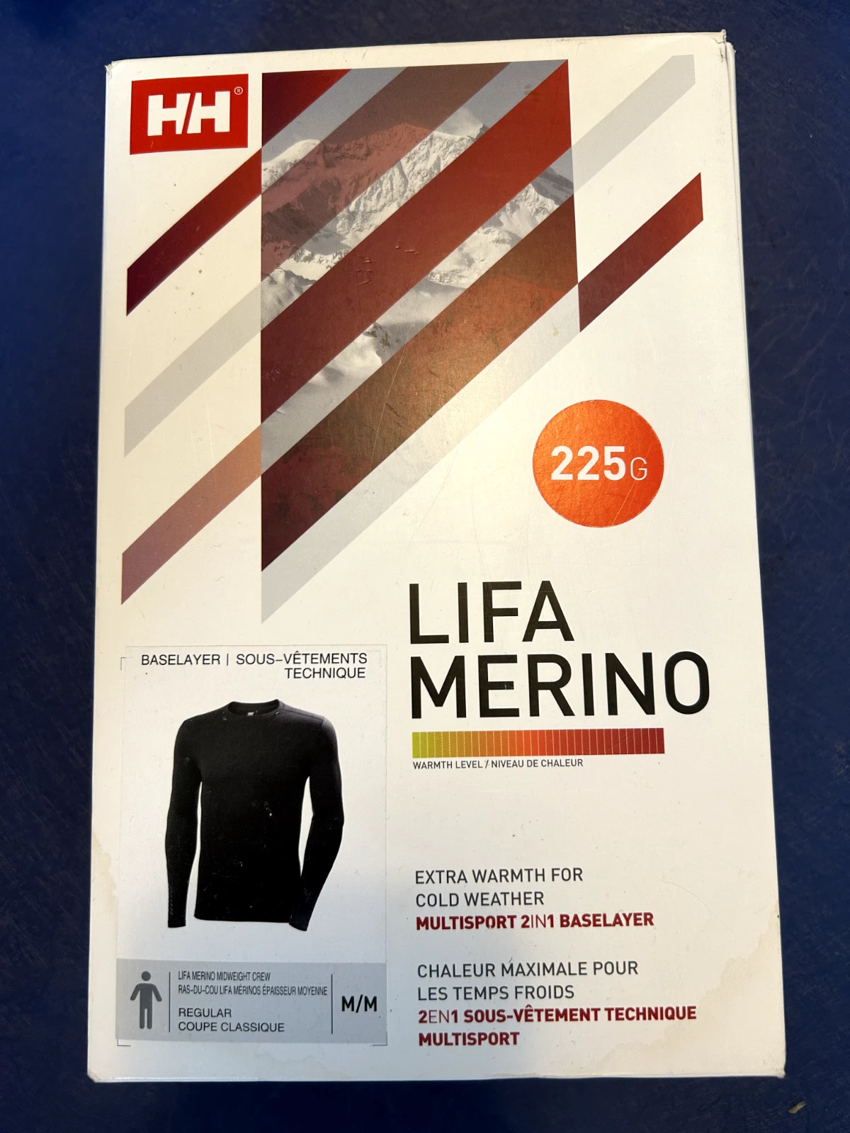 Hally Henson Life Merino Men’s Top Size Medium Extra Warmth Baselayer Black