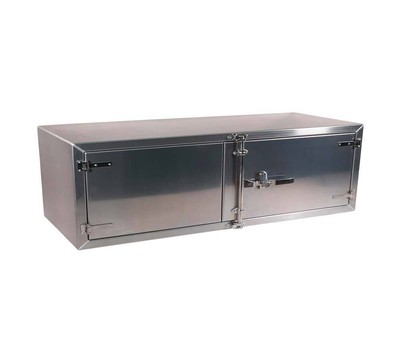 Flatbed Trailer Underbody Tool Box w/ Barndoor Style Double Door & Paddle Lock