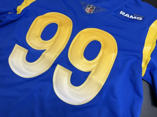 Large Aaron Donald #99 Vapor Limited Jersey Blue Fully Stitched Los Angeles Rams - Picture 3 of 8