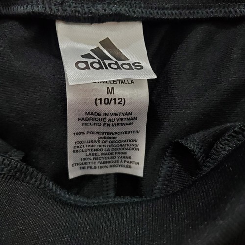 Adidas Girls Jogger Athletic Athleisure Pants Black Iridescent Stripe Size 10 12 - Picture 8 of 10