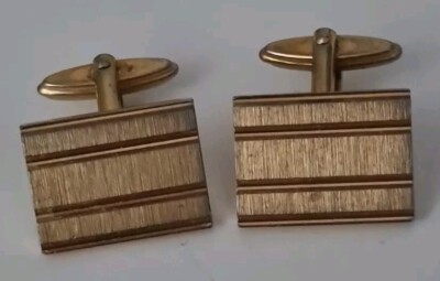 Vintage Manschettenknöpfe, vergoltet * 1,5 x 2 cm