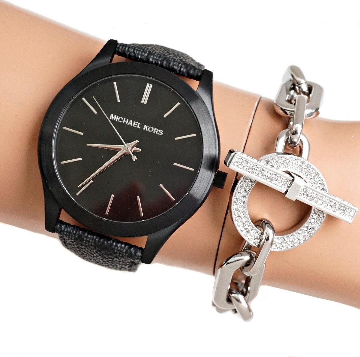 Michael Kors Uhr Unisex Armbanduhr Uhr MK8908 Runway Schwarz