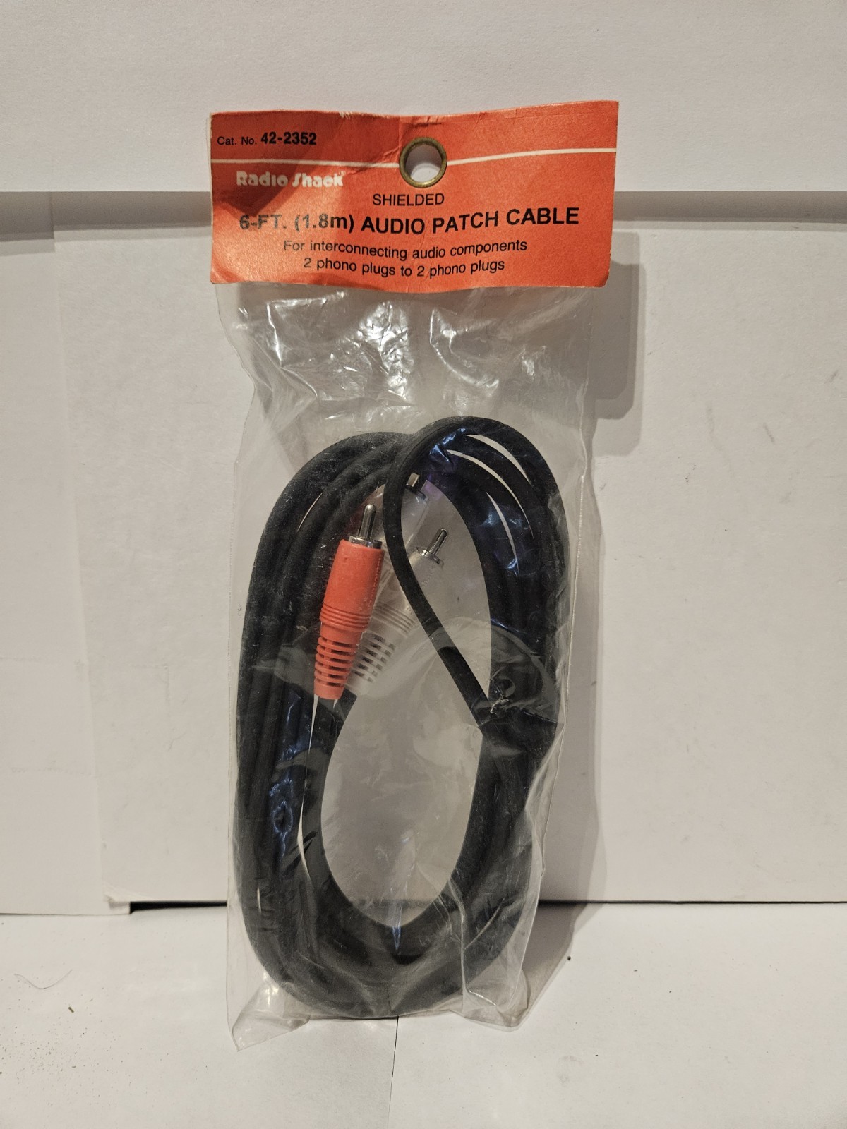 Radio Shack 6FT (1.8m) Audio Patch Cable - Black NEW