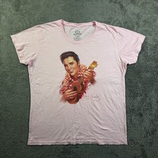 Elvis Presley Hawaii 1961 Womens Shirt Malibu Shirts XL Pink Short Sleeve
