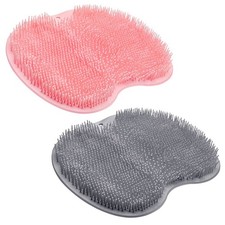 2-Pack Shower Foot Scrubber Mat with Suction Cups for Bath Use