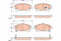 TRW Bremsbelagsatz Scheibenbremse Cotec GDB3479 FüR Verso Toyota Avensis Auris