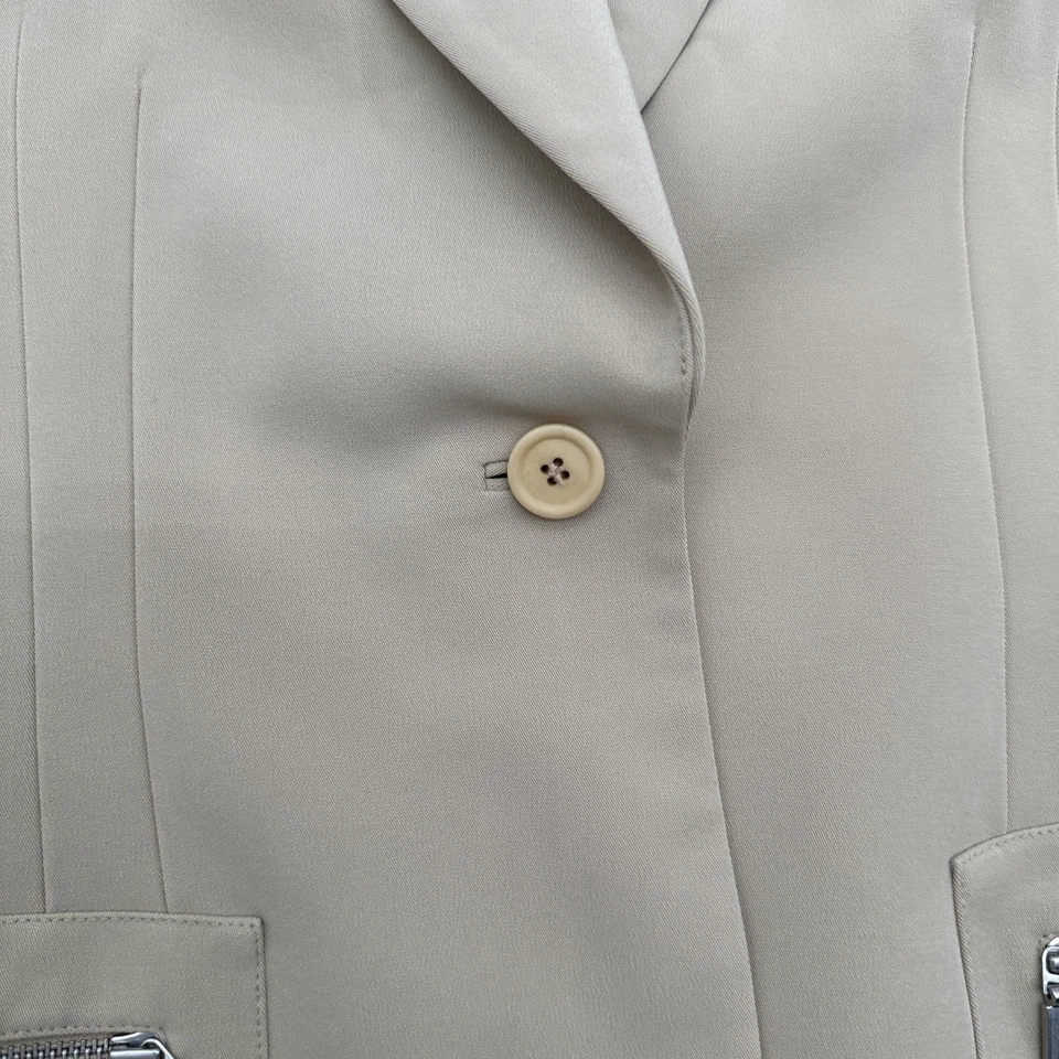 Antonio Melani Blazer Jacket Size 10 Buttery Soft Chic Cream With Button Accents - Image 4 of 4