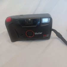 Vivitar PS50DB 35mm Auto Focus Point Shoot camera and strap film camera DATE