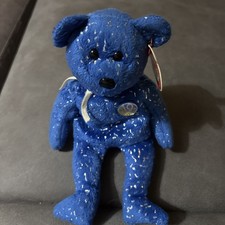 TY Beanies Blue Bear 10 Year Anniversary New With Tag