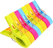 8 Pack Beach Towel Clips Chair Clips Strong Grip Vacation Cruise Pool Accessorie