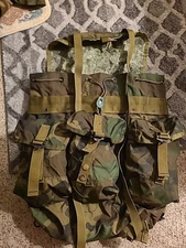 US Military Woodland Camo Large Rucksack Backpack Pack  Without Frame. 