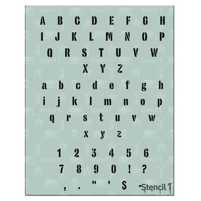 1/2 Inch Letters Industrial Font Stencils Reusable Mylar Template Painting DIY