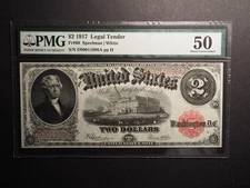 1917 $2 LEGAL TENDER *FR# 60 *PMG-50 *REALLY NICE NOTE* FREE SHIPPING* G0501