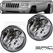 Pair Fog Lights Fit Jeep 2004 Grand Cherokee