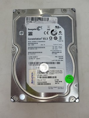 SEAGATE ST2000NM0033 9ZM175-076 SATA 3.5'' Hard Drive 2TB