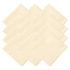 12 Pcs Microfiber Cleaning Cloth for Glasses 8" x 8" Eyeglass Cloth, Beige