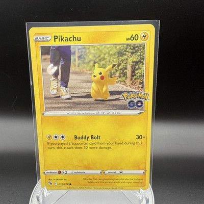 Pokemon GO Pikachu 027/078 Basic 60HP EN Regular Buddy Bolt 30+