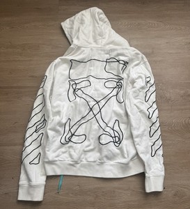 Off White Zip Up Hoodie | eBay