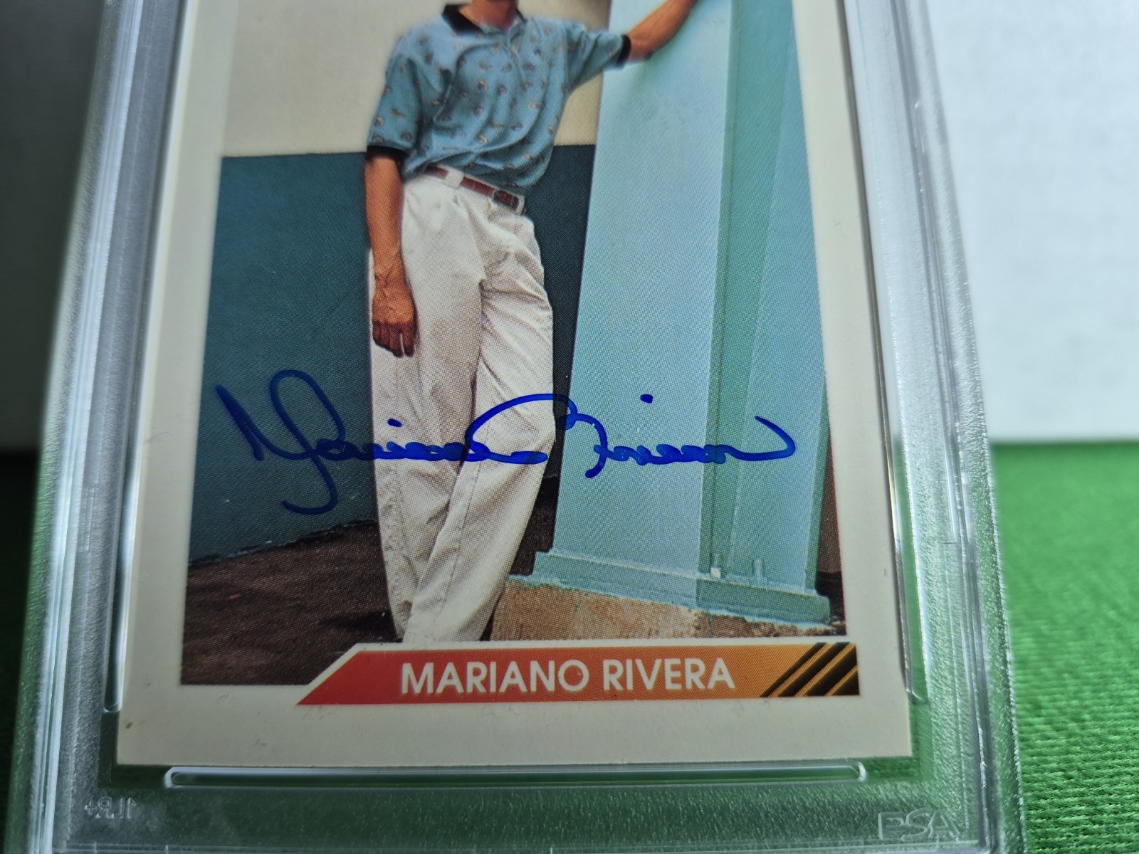 1992 Bowman Mariano Rivera #302 Rookie Auto PSA Authentic Auto 10 Yankees view 2