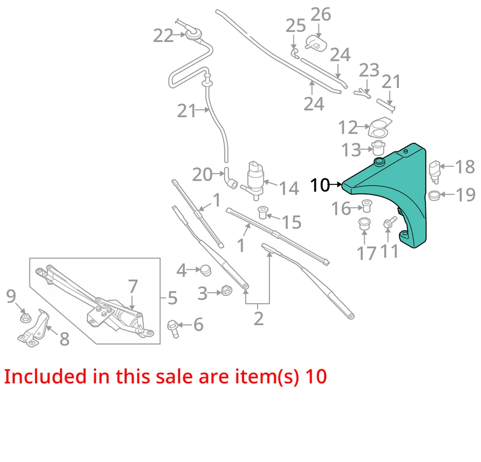 08 09 10 11 12 13 14 15 AUDI TT Washer Bottle - Image 2 of 3