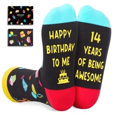 14th Birthday Gift Ideas Socks 14 Year Old Teens Boy Girl Present Pair