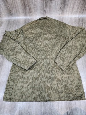 Vtg Czech M60 Combat Field Jacket 1960's Raindrop Camouflage Large