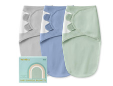 Yoofoss Baby Swaddle Organic Cotton Adjustable Sleep Sack 0-3 Months Breathable
