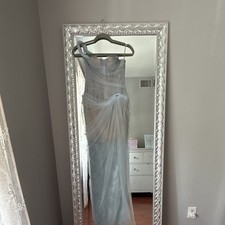 MONTSAND Light Blue Sleeveless Tulle Bridesmaid Formal Gown Dress Size XS