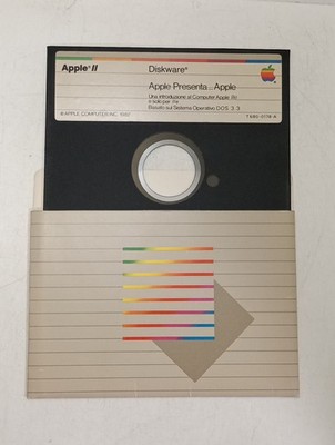 APPLE II DISKWARE DEMO FLOPPY APLE PRÄSENTIERT... ITALIENISCH 5,25'' Macintosh