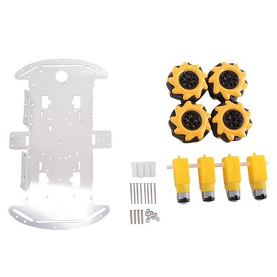  Robot Car Kit Allrad--Mecanum-Rad, Einschichtiges Auto-Chassis Aus Alumini8302