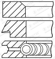 Goetze Engine Kolbenringsatz 08-528500-00 FüR Alfa Romeo