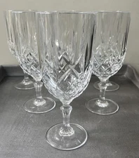 Set (6) Marquis By Waterford Markham Iced LWater Beverage Goblets Italy 8.25”