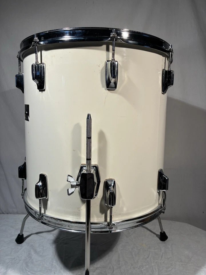 Tambor Tom Tama Imperialstar 16” X 16” de piso vintage años 80 BLANCO MIJ Foto 4 de 4