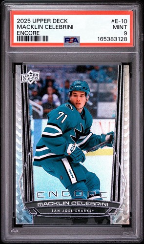 Macklin Celebrini #E-10 2025 Upper Deck Encore card