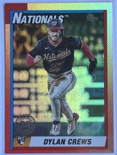 2025 Topps Update Series 1990 Topps Dylan Crews  RC Rainbow Foil Nationals