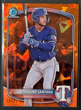 2025 Bowman Chrome Paulino Santana Orange Sapphire /25