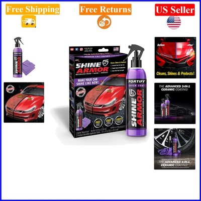 8oz Car Wax Spray & Ceramic Coating - Waterless, High Gloss, 3-in-1