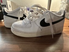 Nike Air Force 1 Low Shoes Youth Size 6Y White Black FV5948-101 Used