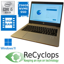 HP ProBook 430-G7 10th Gen Intel i5 CPU, 8 or 16GB RAM 256GB NVME SSD Windows 11