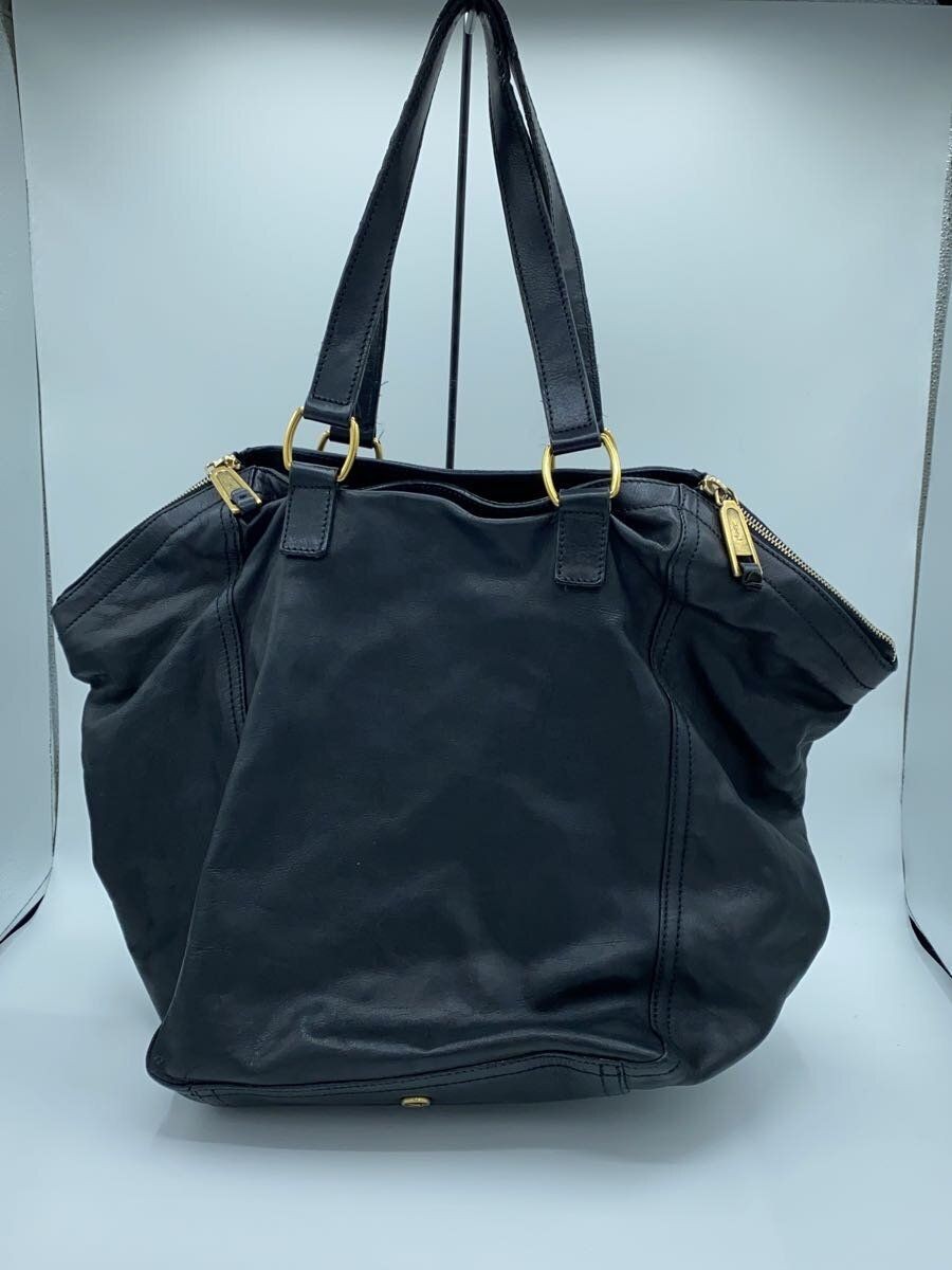 YVES SAINT LAURENT ALTRA BORSA CENTRO PELLE Nera Usata