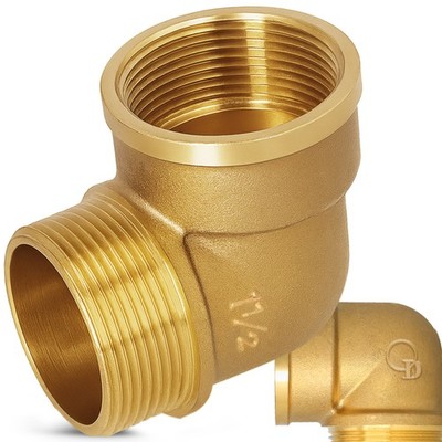 Messing Bogen 90° Winkel Gewindefitting 6/4 IG/AG Verbinder Trinkwasser Kupplung