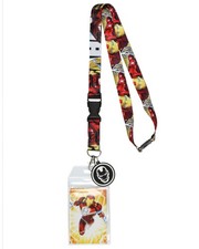 Marvel Avengers Iron Man Classic Lanyard ID Badge Holder with 2" Rubber Charm