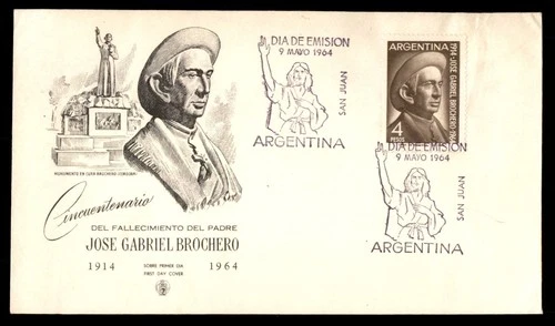 Mayfairstamps Argentina FDC 1964 Jose Gabriel Brochero and Monument First Day Co