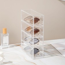 Sunglass Storage Box, Acrylic Eyeglass Organizer, Make-up Storage Drawer Tray, J