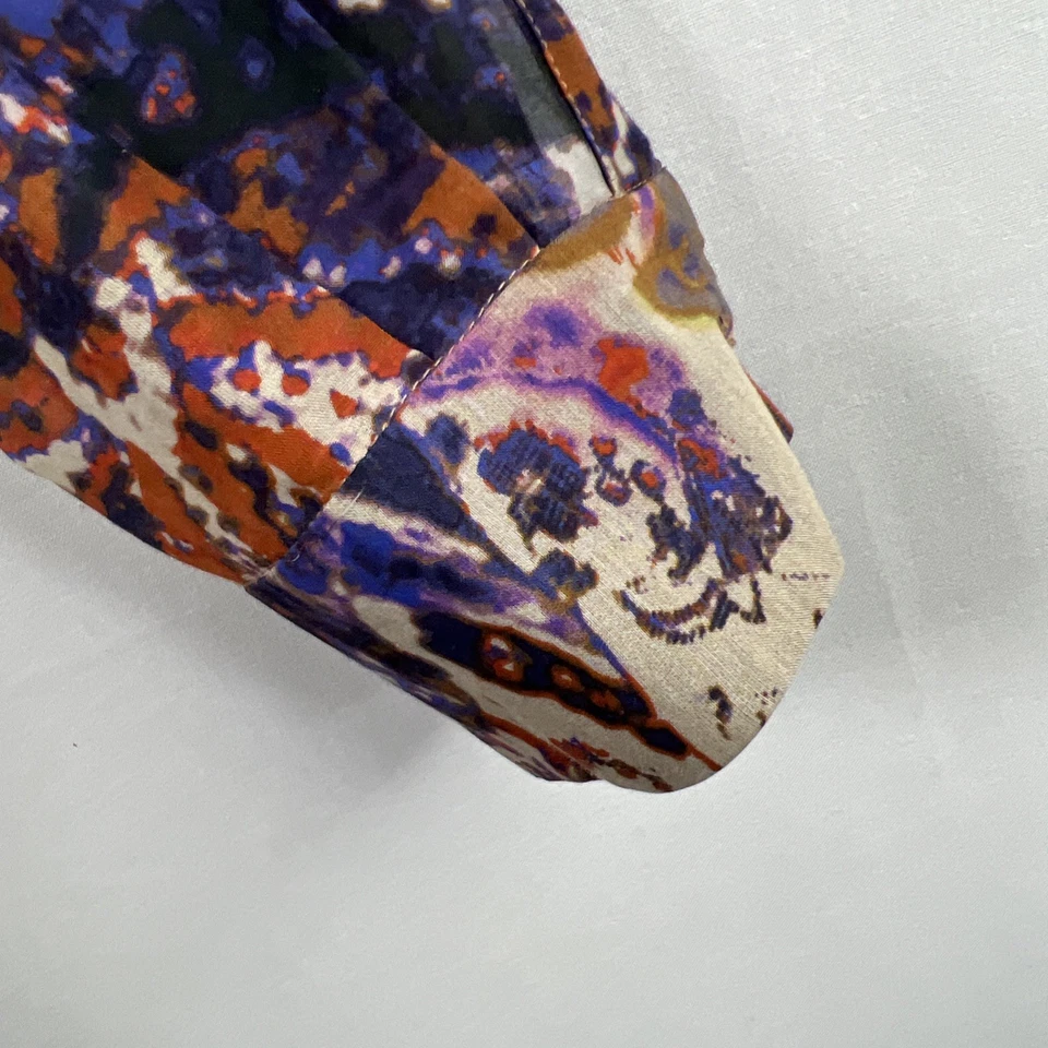 Top túnica grande boho con volantes cuello en V algodón seda Elie Tahari para Bergdorf Goodman Foto 2 de 4